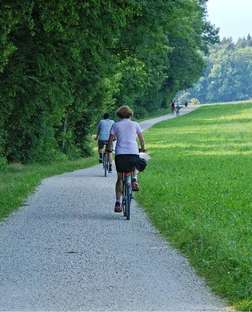 Une piste cyclable à Saint Etienne